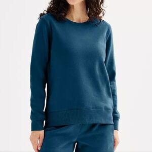 Women's Long Sleeve Tee Size XL Top Teal Blue Knit